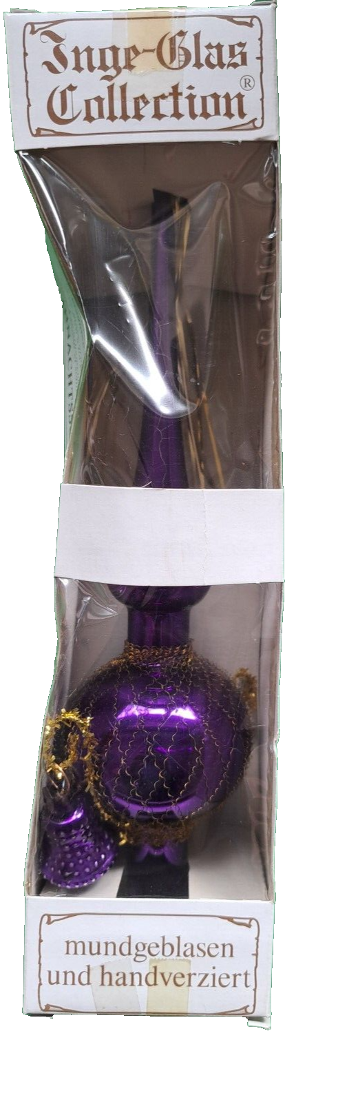 Inge-Glas, Christbaumspitze, Mundgeblasen und Handverziert